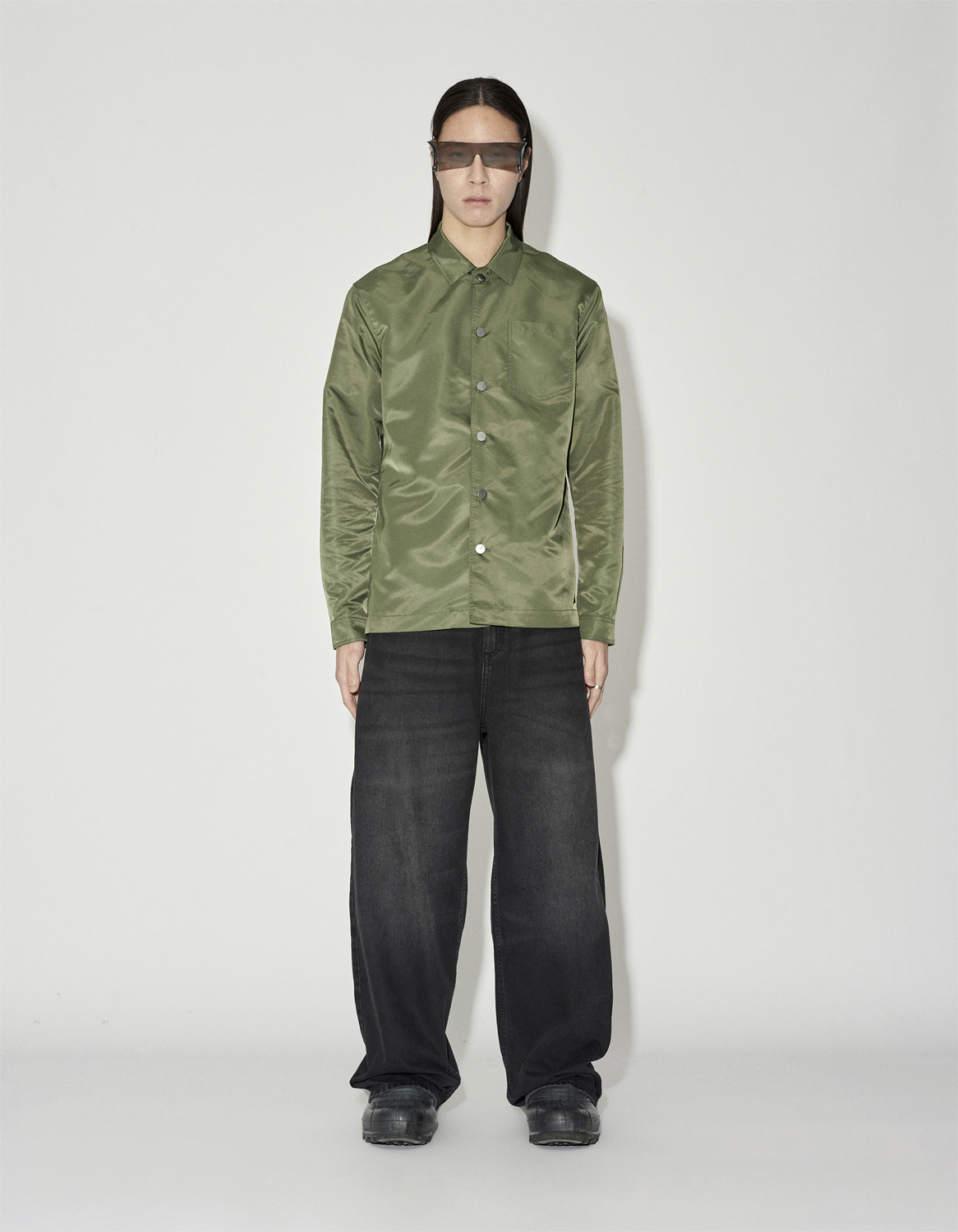 Nylon Camp Collar Shirt